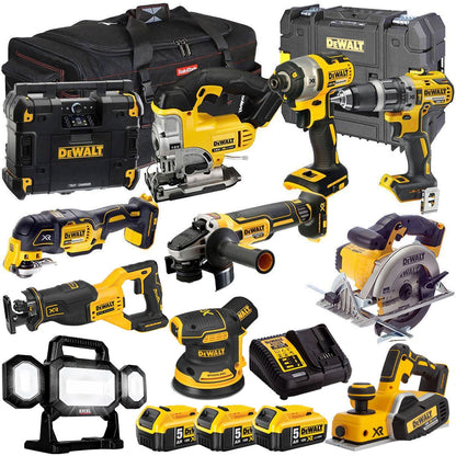 Dewalt 18V 11 Piece Power Tool Kit with 3 x 5.0Ah Battery & Charger T4TKIT-8148