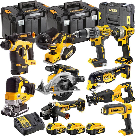 Dewalt DCKT4T15B3 18V 10 Piece Kit With 3 x 5.0Ah Battery Charger & TStak Tool Storage