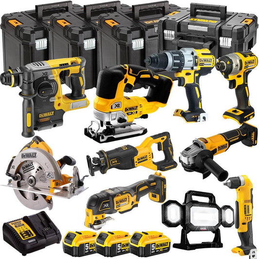 Dewalt 18V 10 Piece Combo Kit with 3 x Batteries & Charger T4TKIT-1399