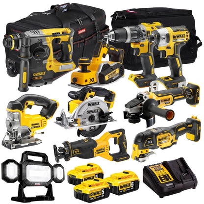 Dewalt 18V 10 Piece Cordless Kit with 3 x 5.0Ah Battery & Charger T4TKIT-7319