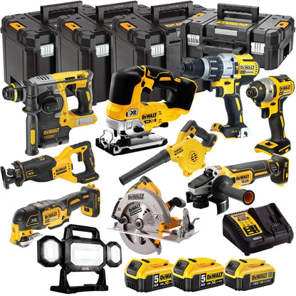 Dewalt 18V 10 Piece Combo Kit with 3 x Batteries & Charger T4TKIT-1540