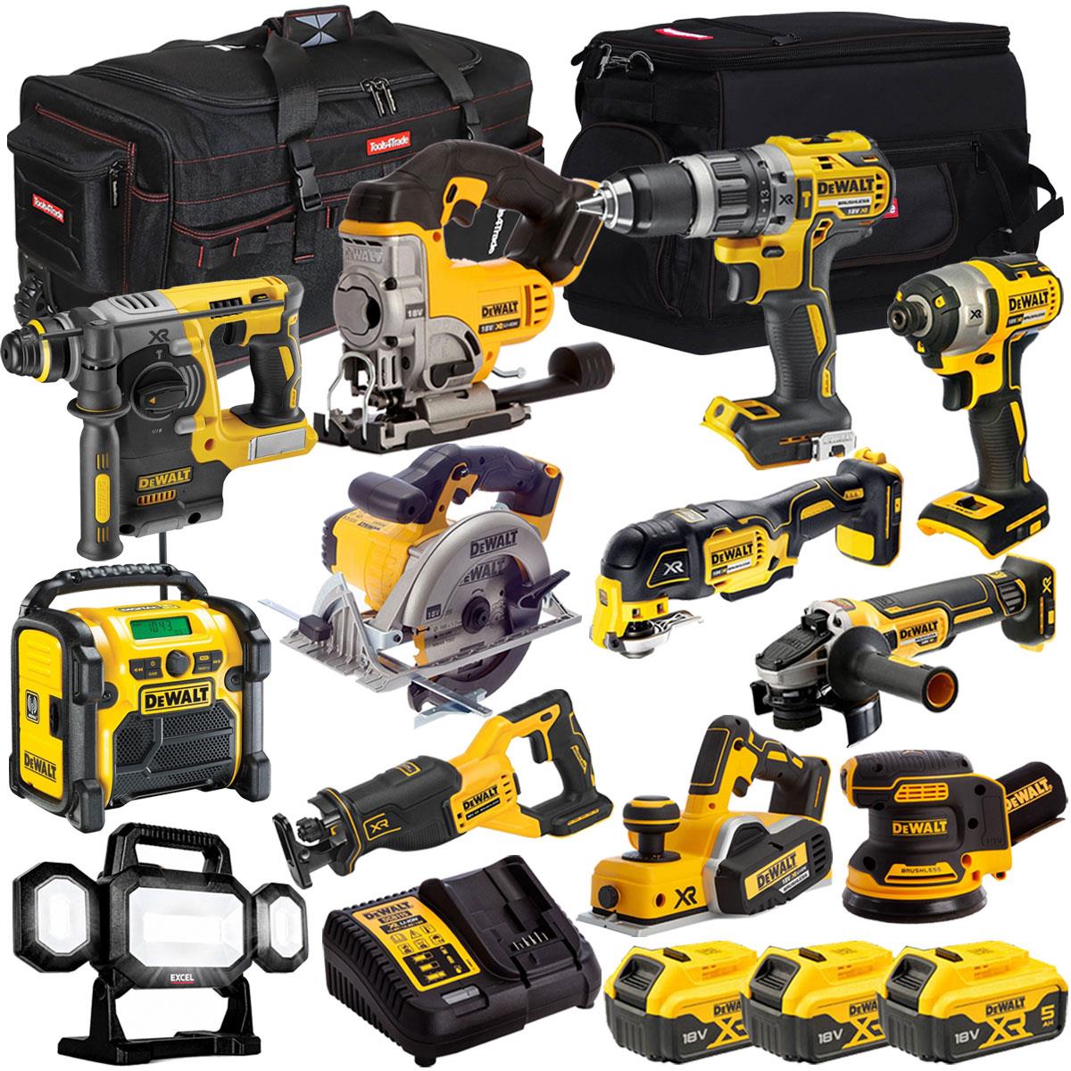 Dewalt 18V 12 Piece Cordless Combo Kit with 3 x 5.0Ah Battery & Charger T4TKIT-8144